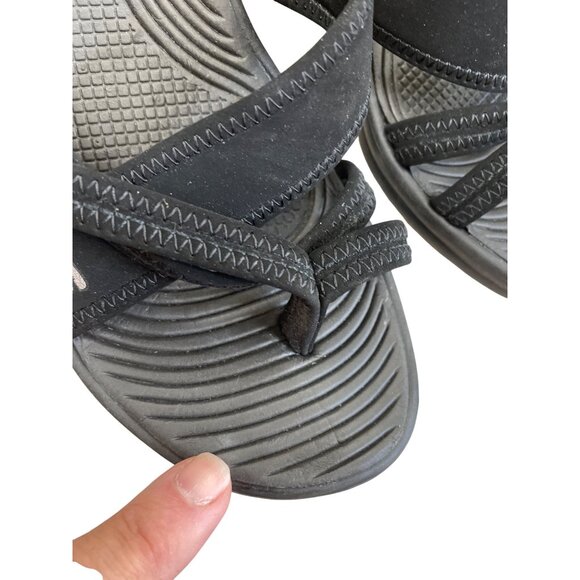 Skechers Womens Black Wedge 2.5" Heel Slip-On Sandals Size 9 SKU 8349 - Picture 14 of 15